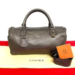 極 美品 保存袋付き ロエベ アナグラム 2way ショルダー ボストンバッグ