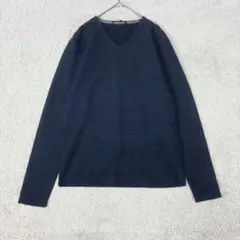 ハイダウェイニコル　未使用タグ付き　Vネックニット　ネイビー　プルオーバー