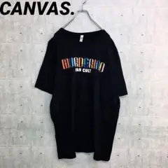 x0322 CANVAS. Tシャツ 黒 3XL ゆるだぼ