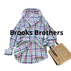 美品Brooks Brothersチェックシャツ S 綿 ブルックスブラザーズ