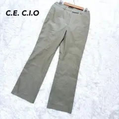 【セシオ】チノパン 38 ベージュ ストレートパンツ カジュアル コットン混