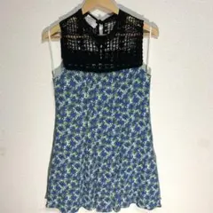 MIUMIU× Ken Scott花柄キャミソールワンピース レース(38)
