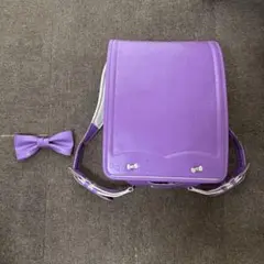 紫色 リボンモチーフ 中古ランドセル　タカシマヤオリジナルモデル