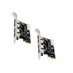 2個セット USB3.0拡張カード 4ポート 増設ボード PCI-E接続
