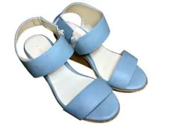 【美品】partir d'abordライトブルー サンダル Sサイズ　厚底