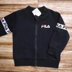 新品 未使用 FILA フィラ 裏起毛 パーカー 男の子 黒色 90