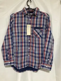 goodday 長袖チェックシャツ 赤・青・白150