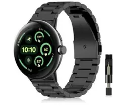 Google Pixel Watch 3 45mm 用バンド　ステンレスブラック