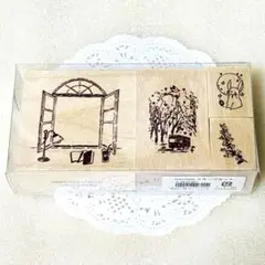 ノンララ 2024 杜の文具博限定 こどものかお スタンプｘnonnlala