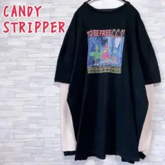CANDY STRIPPER レイヤード ロングスリーブ Tシャツ