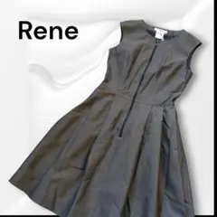 【美品】René ルネ カメリア TISSUE イタリア ワンピース 36