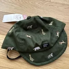【値下げ】works & going 動物刺繍 ベビー帽子 50cm
