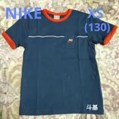 ナイキ　半袖Tシャツ　ネイビー×レッド　サイズ XS (130)