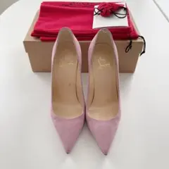 クリスチャンルブタン パンプス ハイヒール ピンクスエード 10cm