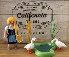 プレイモービル PLAYMOBIL エプロンの女性とガチョウ