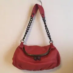 美品!erva がま口ショルダーバッグ 2 way 赤