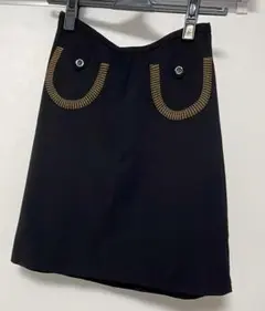 【美品】フェンディ　FENDI 黒　ミニスカート