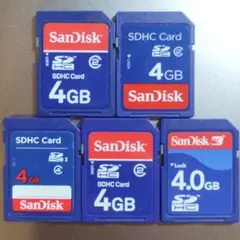 SanDisk SDHCカード 4GB 5枚セット✱
