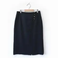 Viaggio Blu ビアッジョブルー【M】タイトスカート ネイビー ミモレ丈