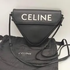 【美品】CELINE セリーヌプリントトライアングルバッグ ブラック