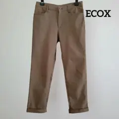 ECOX エコックス　綿麻混9分丈　クロップドパンツ　カーキ　レディース L