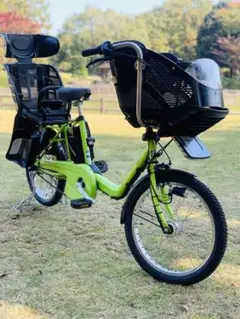 4467【大容量】13.2 電動自転車パナソニック子供乗せ20インチ グリーン