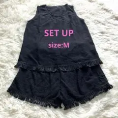 【新品未使用】　タンクトップ　ショートパンツ　セットアップアップ　Ｍ　ブラック