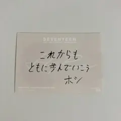 SEVENTEEN トレカ ホシ HARE メッセージ入り 039