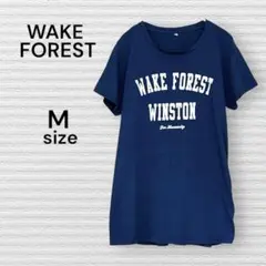 ウェイク フォレスト Tシャツ Mサイズ ネイビー サイドシャーリング