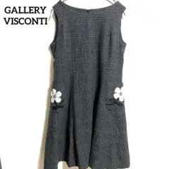 未使用　GALLERY VISCONTI　ノースリーブワンピース　チェック