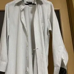 長袖ストライプワイシャツ