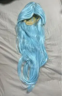 コスプレ カツラ 水色 ロング