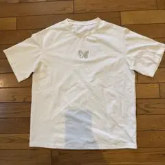ホワイト 蝶 ストーン 半袖Tシャツ