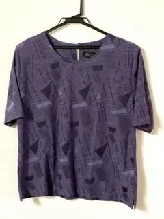 【未使用　新品】オシャレ着パープルの半袖シャツ 婦人用　　サイズLL