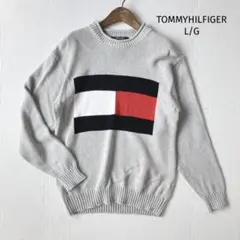 トミーフィルフィガー TOMMYHILFIGER ロゴニット【L】モックネック