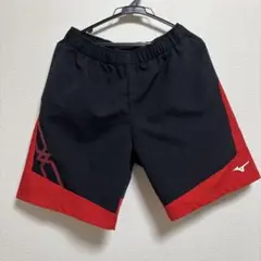 ブラック/レッド ハーフパンツ　練習着　古着