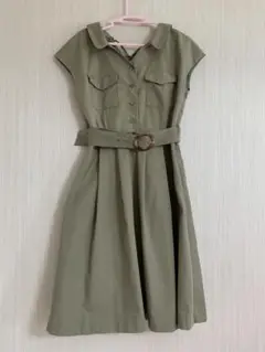 ミッシュマッシュ カーキー シャツワンピース ノースリーブ