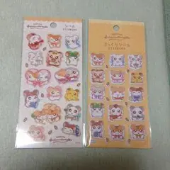 動物キャラクター透明シール2パックセット