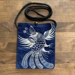 ミャオ族苗族伝統のろうけつ染め手作りバッグ