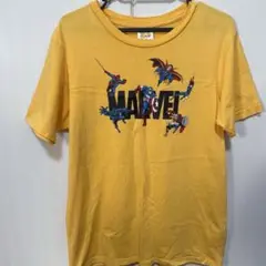 【未使用】MARVEL コラボ Tシャツ GU オレンジ 黄色 半袖 男女兼用