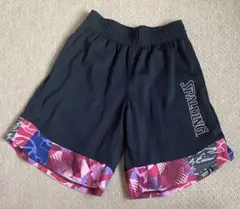 SPALDING バスケットボールパンツ 黒/マルチカラー