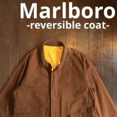 希少美品！！【Marlboro マルボロ】リバーシブルロングコート レインコート