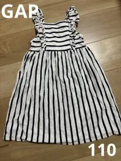 美品‼︎GAP ボーダーワンピース　白×ネイビー　110