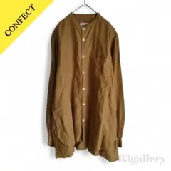 CONFECT 02205-0008 オーバーダイリネンバンドカラーシャツ