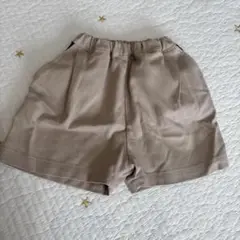 ベージュ ゴム入り ショートパンツ
