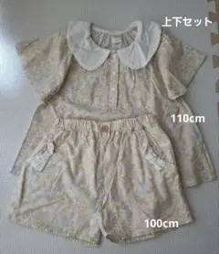 女の子 セットアップ 半袖110 半ズボン100 上下セット 花柄