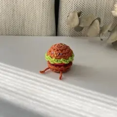ハンバーガーさん　あみぐるみ　即購入OK 「たまに無性に食べたくなりませんか？」