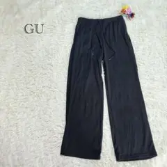 GU ジーユー ワイドパンツ ブラック Mサイズ　リラックス　着心地◎ 美品