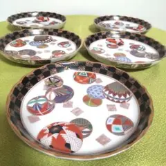 庫山窯　色絵手毬づくし　小皿　五枚 庫山窯 色絵手毬づくし 小皿 五枚 Amazon.co.jp: 美濃焼 庫山
