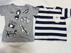 Lee グレーTシャツとストライプTシャツセット　100㎝